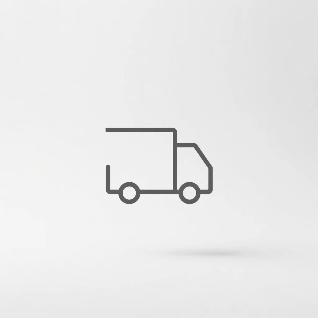 Fast delivery truck icon, clean and minimal design
